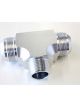 Aeroflow Tee With NPT On Side 1 Inch to -20AN Silver