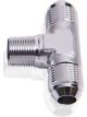 Aeroflow Tee With NPT On Side 3/4 Inch to -16AN Silver