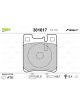 Valeo Brake Pad Set w/o Anti-Squeak Plate 61.9mm Width