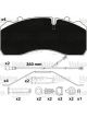 Valeo Brake Pad Set w/o Lock Screw 210.4mm Width