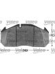 Valeo Brake Pad Set w/o Lock Screw 249.5mm Width
