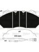 Valeo Brake Pad Set w/o Lock Screw 249mm Width