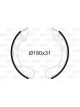 Valeo Brake Shoe Set 31mm Width 180mm Dia