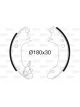 Valeo Brake Shoe Set 32mm Width 180mm Dia