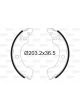 Valeo Brake Shoe Set 36.5mm Width 203.2mm Dia