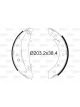 Valeo Brake Shoe Set 38mm Width 203mm Dia