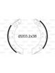 Valeo Brake Shoe Set 38mm Width 203mm Dia