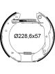 Valeo Brake Shoe Set 57mm Wheel Brake Cylinder Pre-Assembled 229mm