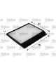 Valeo Cabin Air Filter Height 19mm, Width 223mm, Length 226mm Particle