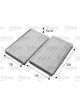 Valeo Cabin Air Filter Height 22mm, Width 126mm, Length 226mm Particle
