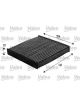 Valeo Cabin Air Filter Height 35mm, Width 165mm, Length 327mm Charcoal