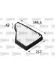 Valeo Cabin Air Filter Height 43mm, Width 257mm, Length 395mm Particle