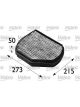 Valeo Cabin Air Filter Height 54mm Wd 202.5mm Len 258.5mm Charcoal