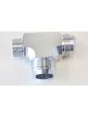 Aeroflow Tee With NPT On Run 1 Inch to -20AN Silver