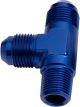 Aeroflow Tee With NPT On Run 1-1/4 Inch to -20AN Blue