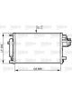Valeo Condenser R134a with Dryer 586mm Width 363mm Length 17mm Depth