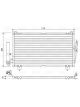 Valeo Condenser R134a with Dryer 670mm Width 358mm Length 17mm Depth