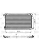 Valeo Condenser with Dryer 619mm Width 387mm Length 12mm