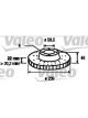 Valeo Disc Brake Rotor (Single) Vented 239mm