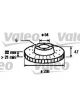 Valeo Disc Brake Rotor (Single) Vented 258mm