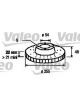 Valeo Disc Brake Rotor (Single) Vented 255mm