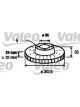 Valeo Brake Rotor (Single) Front Vented