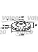 Valeo Brake Rotor (Single) Front Vented