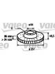 Valeo Disc Brake Rotor (Single) Vented 257mm