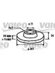 Valeo Disc Brake Rotor (Single) 247mm
