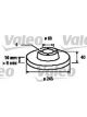 Valeo Disc Brake Rotor (Single) 245mm