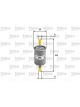 Valeo Fuel Filter OD 60mm Height 173mm IN 8mm OUT 8mm In-Line