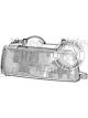 Valeo Headlight Left Low Beam H1 White Halogen