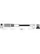 Valeo Ignition Cable Kit Silicone 7mm Dia 390mm Length