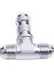 Aeroflow Bulkhead AN Tee -6AN Silver Nuts Sold Separately