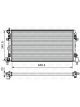 Valeo Radiator Engine Cooling 341mm Width 648mm Length 23mm 32mm Inlet