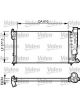 Valeo Radiator Engine Cooling 378mm Width 610mm Length 34mm 40mm Inlet 40mm