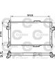 Valeo Radiator Engine Cooling 378mm Width 628mm Length 34mm Inlet