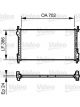 Valeo Radiator Engine Cooling 386mm Width 702mm Length 24mm Synthetic