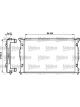 Valeo Radiator Engine Cooling 403mm Width 649mm Length 18mm 44mm Inlet 44mm