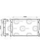 Valeo Radiator Engine Cooling 415mm Width 632mm Length 23mm 32mm Outlet