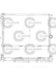 Valeo Radiator Engine Cooling 438mm Width 650mm Length 34mm 40mm Inlet 40mm