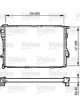 Valeo Radiator Engine Cooling 439mm Width 650mm Length 40mm Inlet 40mm