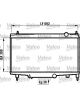 Valeo Radiator Engine Cooling 692mm Width 380mm Length 36mm Depth 32mm Inlet