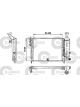 Valeo Radiator Engine Cooling w/ Coolant Regulator 322mm Wd 390mm Len 23mm 28mm