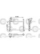 Valeo Radiator Engine Cooling w/ Coolant Regulator 322mm Wd 496mm Length