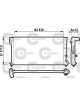 Valeo Radiator Engine Cooling w/ Coolant Regulator 378mm Wd 670mm Len 23mm 40mm