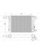 Valeo Radiator Engine Cooling w/o Coolant Regulator 214mm Width 312mm Len 34mm