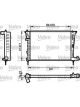 Valeo Radiator Engine Cooling w/o Coolant Regulator 378mm Width 610mm Len 23mm