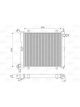 Valeo Radiator Engine Cooling w/o Coolant Regulator 380mm Wd 400mm Len 28mm Dpth