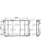 Valeo Radiator Engine Cooling w/o Coolant Regulator 397mm Wd 621mm Len 47mm Dpth
